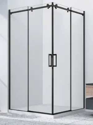 Značkový Gelco DRAGON Black Sprchový kout čtverec 80x80cm rohový vstup černá mat