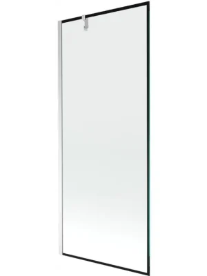 Značkový MEXEN/S - Next vanová zástěna FIX 80 x 150, černá dekor, chrom 895-080-000-00-70-01