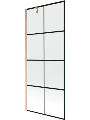 Akční Cena MEXEN/S - Next vanová zástěna FIX 80 x 150, černá vzor, měď kartáčovaná - 895-080-000-00-70-77 895-080-000-00-77-65