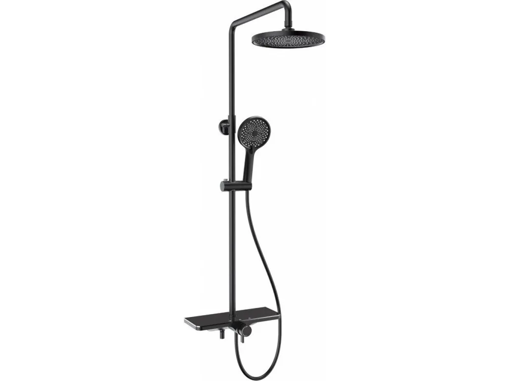 MEXEN - Frost nástěnný sprchový set s dešťovou sprchou a baterií, černá 78111-70 Bezpečná Platba