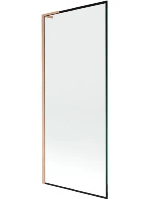 Akční Cena MEXEN/S - Next L vanová zástěna FIX 80 x 150, černá vzor,  měď kartáčovaná 895-080-000-03-70-65