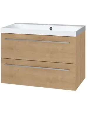 Značkový Mereo Bino koupelnová skříňka s umyvadlem 81cm, dub Arlington - CN621M