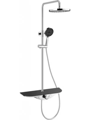 MEXEN - Exxo Sprchový sloup s dešťovou sprchou a baterií, chrom/černá 78113-71 Nízká Cena