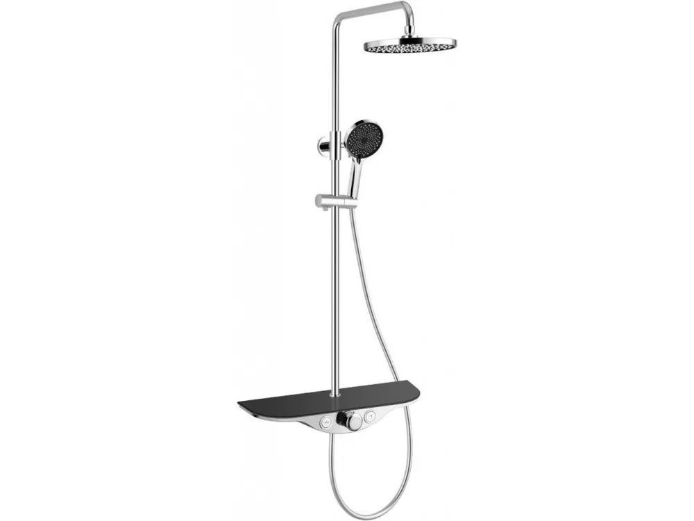 MEXEN - Exxo Sprchový sloup s dešťovou sprchou a baterií, chrom/černá 78113-71 Nízká Cena