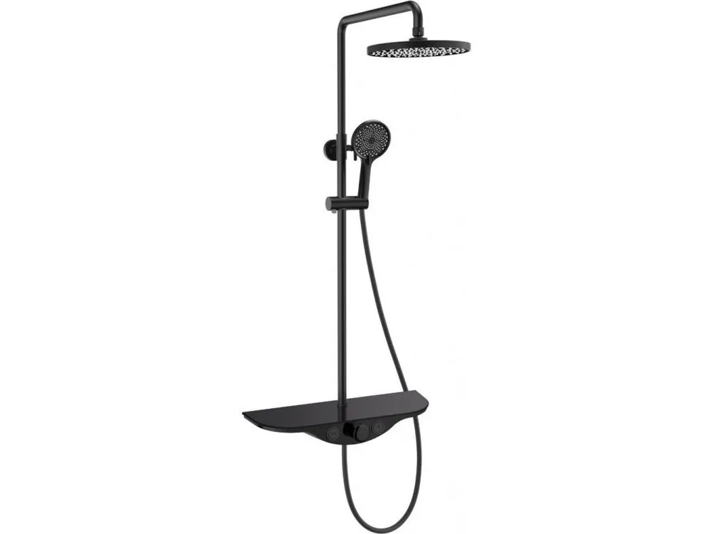Akční Cena MEXEN - Exxo Sprchový sloup s dešťovou sprchou a baterií, černá 78113-70