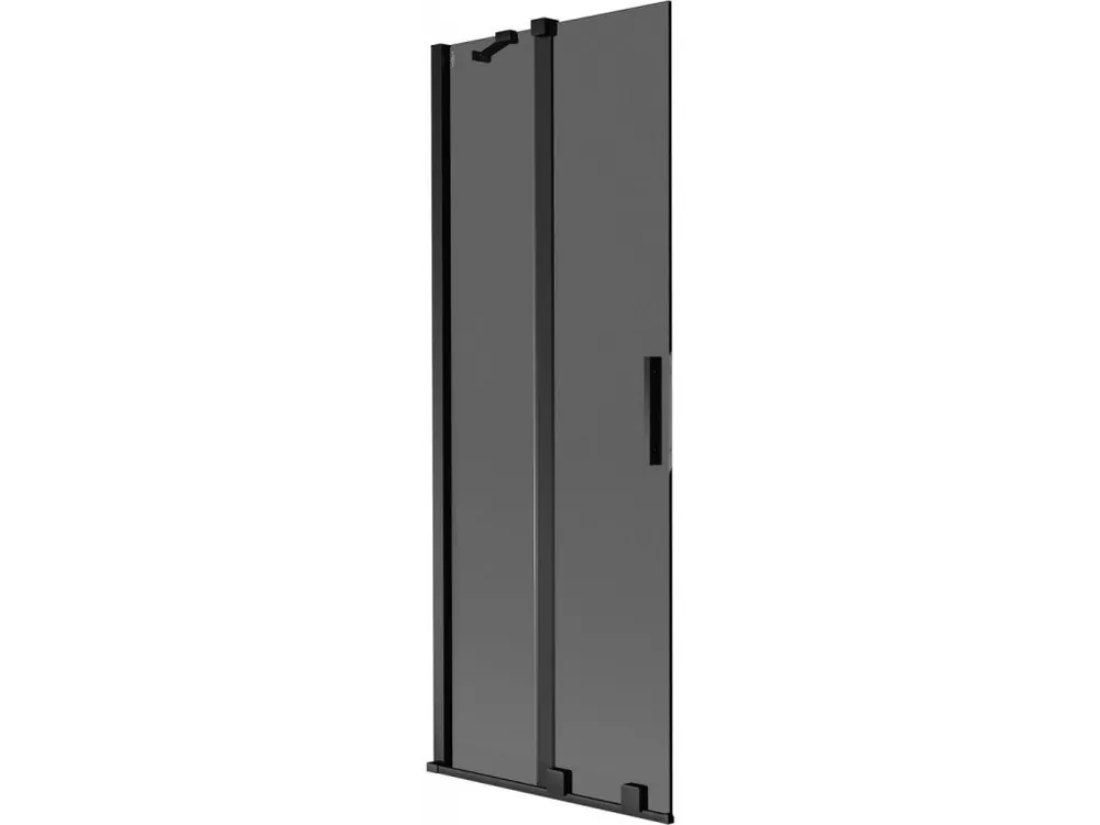Zlevněný MEXEN/S - Velar dvoukřídlá posuvná vanová zástěna 75 x 150, grafit, černá 896-075-000-41-70