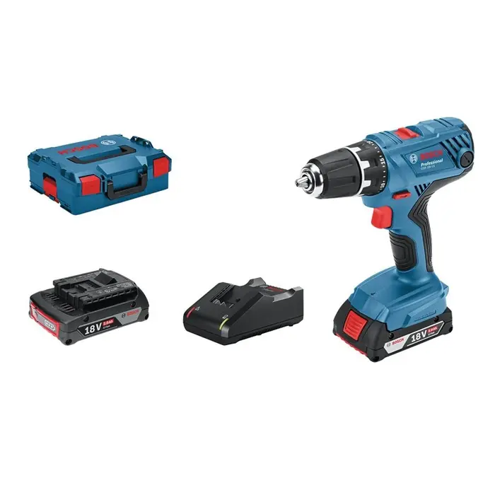Značkový Bosch 06019H1008 GSR 18V-21 Akumulátorová vrtačka  2x2,0 Ah LI baterie v L-Boxx