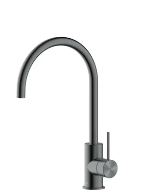 Značkový Dřezová baterie SAT Aurum s otočným ramínkem broušený gun metal SATBAUR280BGM