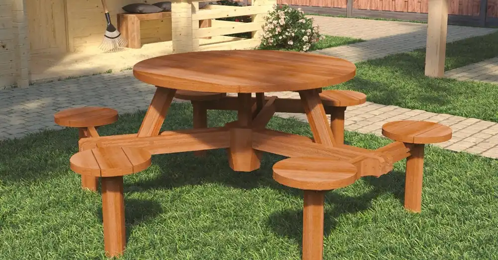 Oblíbený Tuindeco Rondo picnic table