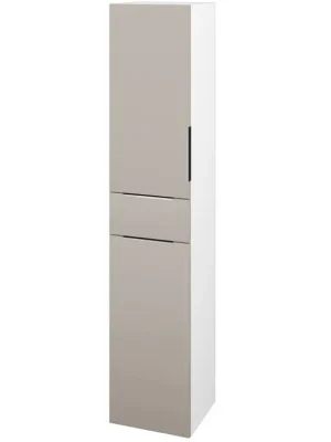 Akce Vysoká skříň s košem DOS SVD2ZK 35 - N01 Bílá lesk / Úchytka T05 / N07 Stone / Levé
