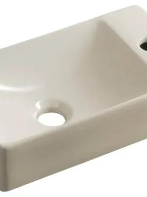 Značkový Sapho MARGITHA Umývátko 38x22cm, otvor pro baterii vpravo, ivory béžová