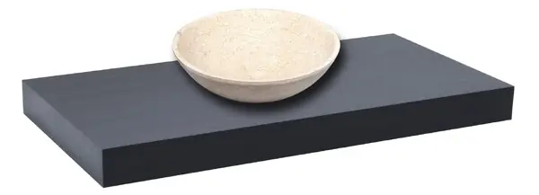 Akční Cena Deska pod umyvadlo bez umyvadla Naturel Dolce 160x8x50 cm černá mat DO16050BL