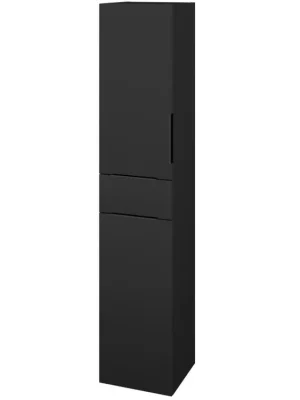 Zlevněný Vysoká skříň s košem DOS SVD2ZK 35 - L03 Antracit vysoký lesk / Úchytka T07 / L03 Antracit vysoký lesk / Levé