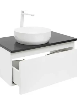 Značkový Koupelnová skříňka s krycí deskou SAT B-WAY 79x30x45 cm bílá lesk BWAY80WTKUB