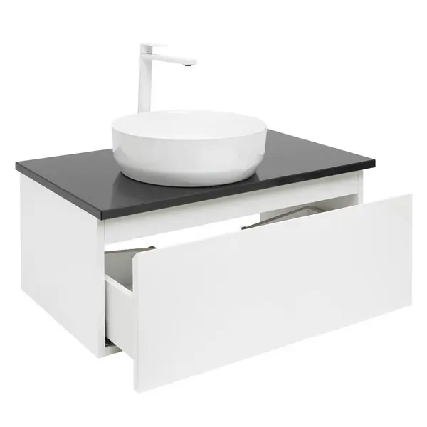 Značkový Koupelnová skříňka s krycí deskou SAT B-WAY 79x30x45 cm bílá lesk BWAY80WTKUB