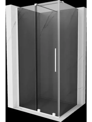 Značkový MEXEN/S - Velar sprchový kout, posuvné dveře 90 x 75, grafit, bílá 871-090-075-41-20