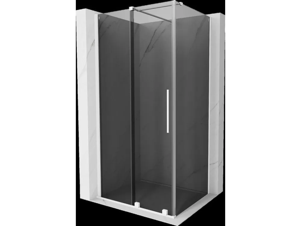 Značkový MEXEN/S - Velar sprchový kout, posuvné dveře 90 x 75, grafit, bílá 871-090-075-41-20