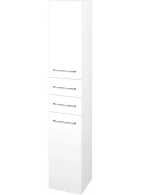 Akce Vysoká skříň s košem DOS SVD2Z2K 35 - N01 Bílá lesk / Úchytka T06 / N01 Bílá lesk / Levé