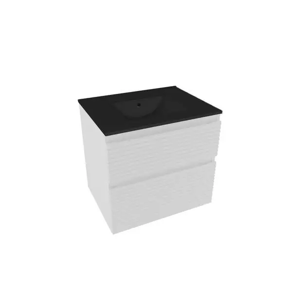 Akce Koupelnová skříňka 2 zásuvková s umyvadlem Naturel Savona 58x53x44,8 cm bílá lesk SAVONA260BIC