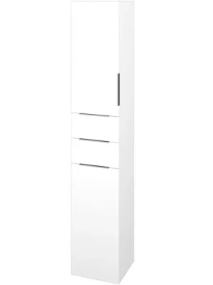 Akce Vysoká skříň s košem DOS SVD2Z2K 35 - N01 Bílá lesk / Úchytka T05 / L01 Bílá vysoký lesk / Levé