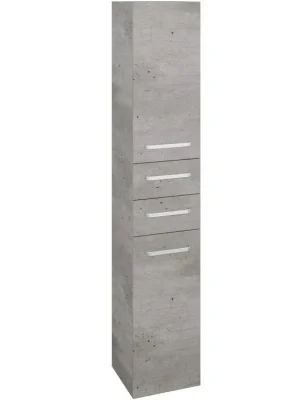 Akce Vysoká skříň s košem DOS SVD2Z2K 35 - D01 Beton / Úchytka T01 / D01 Beton / Pravé