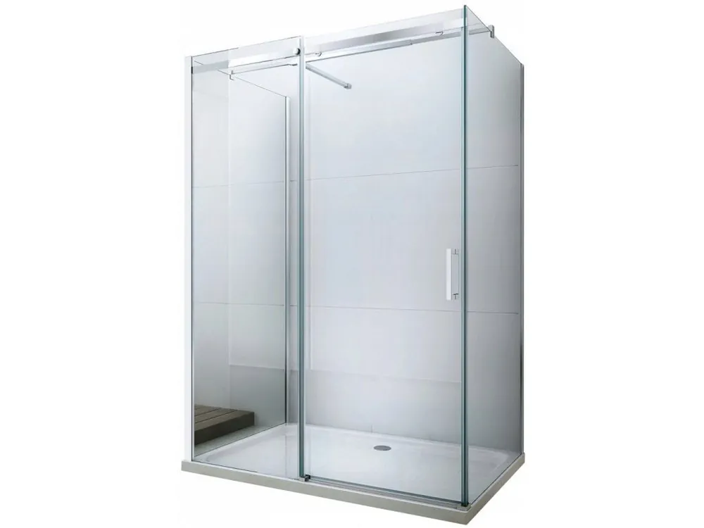 Značkový MEXEN/S - OMEGA sprchový kout 3-stěnný 130x90, transparent, chrom 825-130-090-01-00-3S