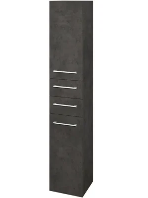 Akce Vysoká skříň s košem DOS SVD2Z2K 35 - D16 Beton tmavý / Úchytka T03 / D16 Beton tmavý / Levé