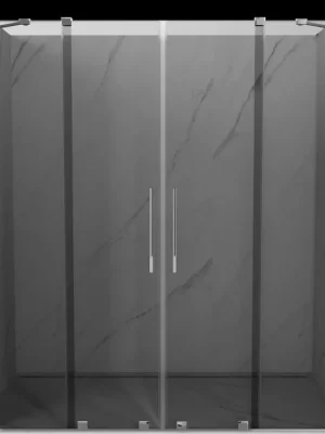 Akce MEXEN/S - Velar Duo posuvné sprchové dveře 200, grafit, chrom 871-200-000-42-01