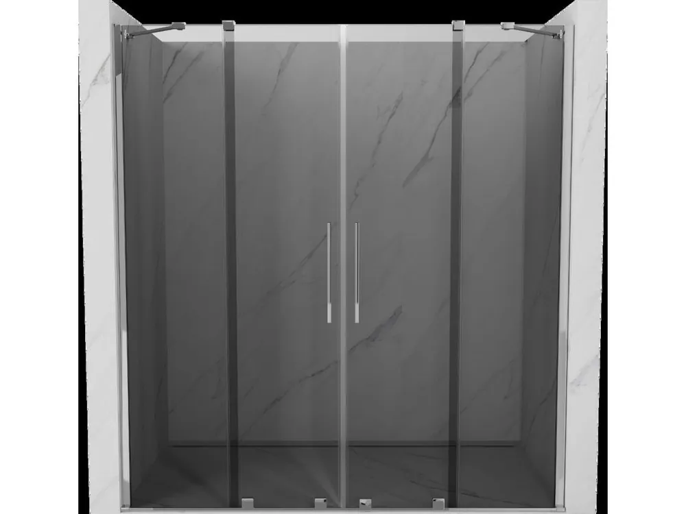 Akce MEXEN/S - Velar Duo posuvné sprchové dveře 200, grafit, chrom 871-200-000-42-01