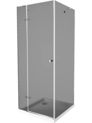 Akční Cena MEXEN/S - Roma sprchový kout 80x80, grafit, chrom + bílá vanička se sifonem 854-080-080-01-40-4010