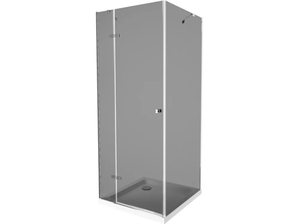 Akční Cena MEXEN/S - Roma sprchový kout 80x80, grafit, chrom + bílá vanička se sifonem 854-080-080-01-40-4010